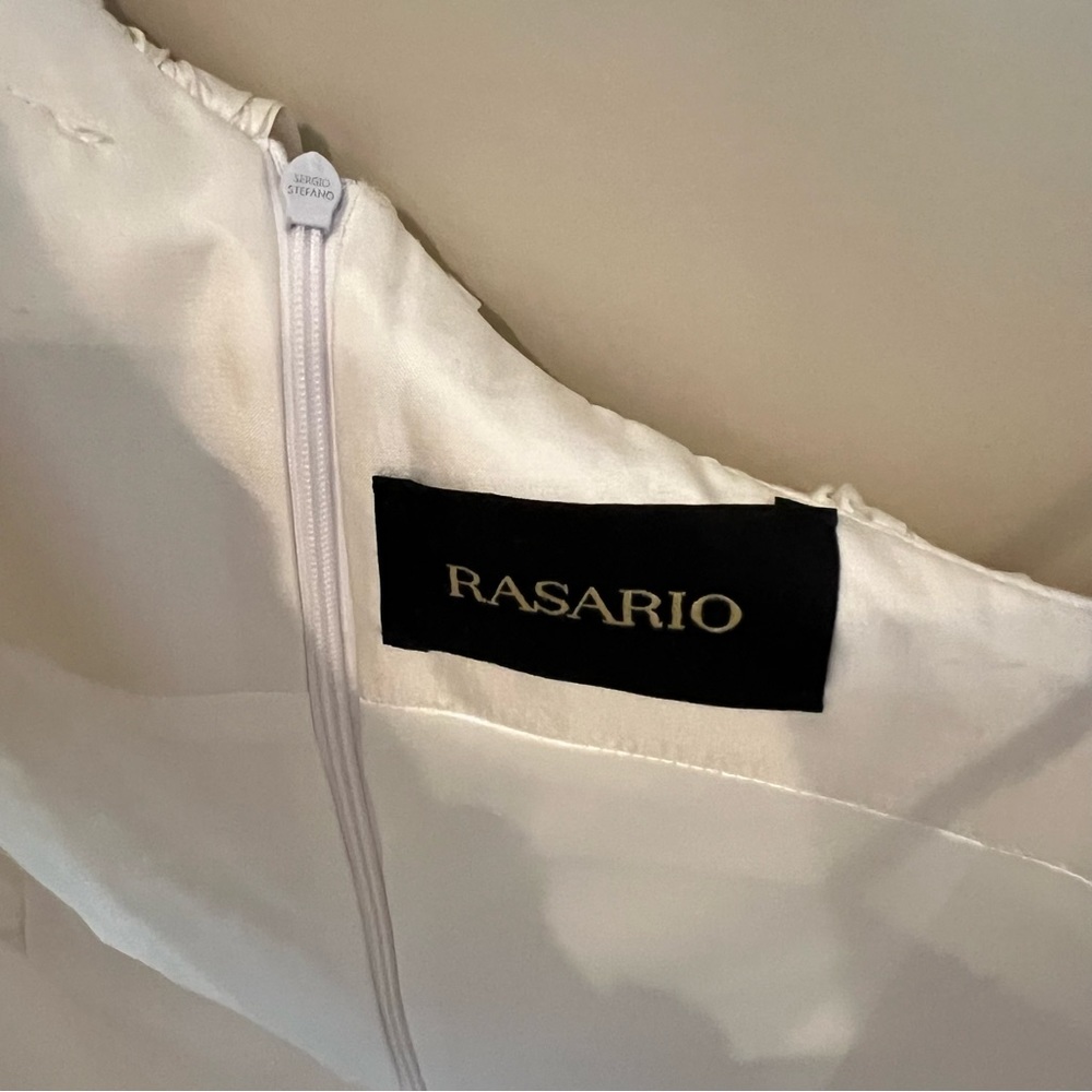 Rasario Ruffled One-Shoulder Silk Mini Dress | Size 38 / 6 - Picture 6 of 11